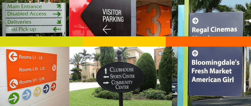 exterior wayfinding signs in Miami Lakes FL